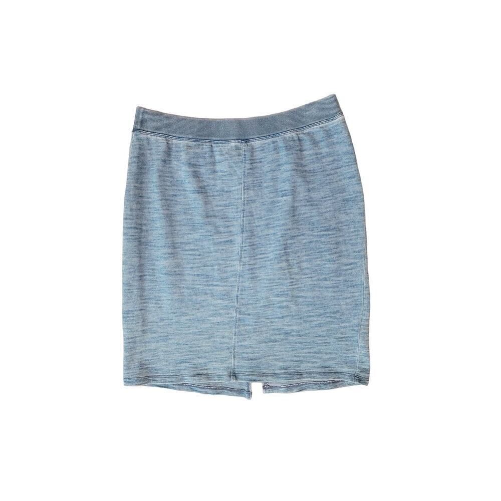 C&C California Blue Slub Knit Stretch Mini Skirt Size 8 Coastal Beachy